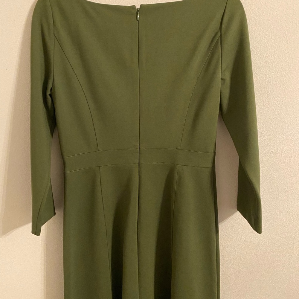 Olive green flare dress